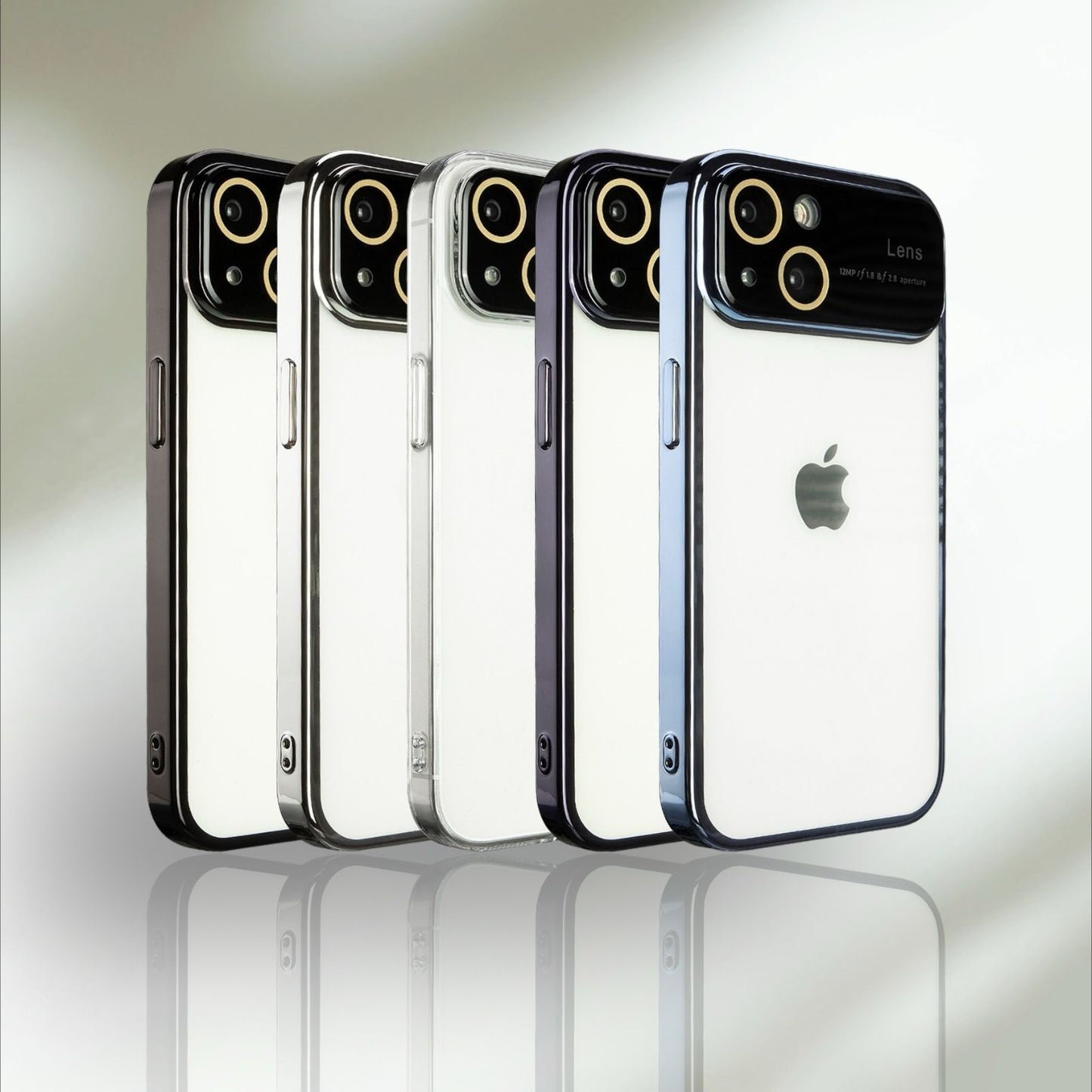 Iphone 14 Plus,15 Plus :- Transparent Designer Camera Lens Case