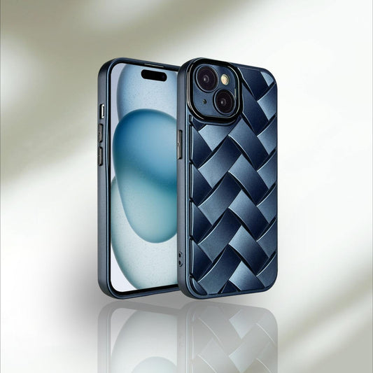 Iphone 12,13,14,15 :- Matte Frosted Solid Colour Braided Case