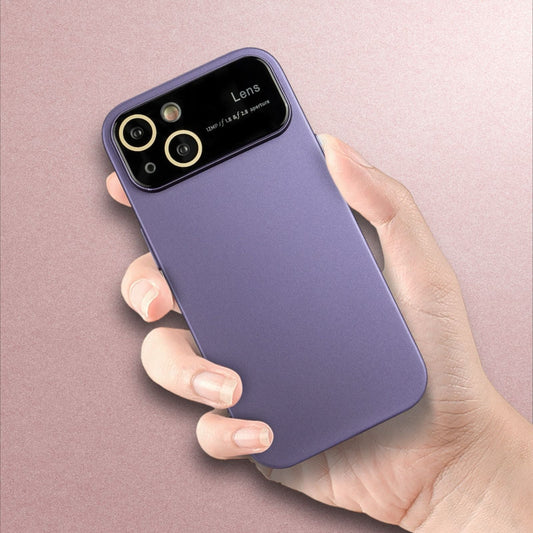 Iphone 14 Plus,15 Plus:- Solid Colour Italian Big Window Camera Case